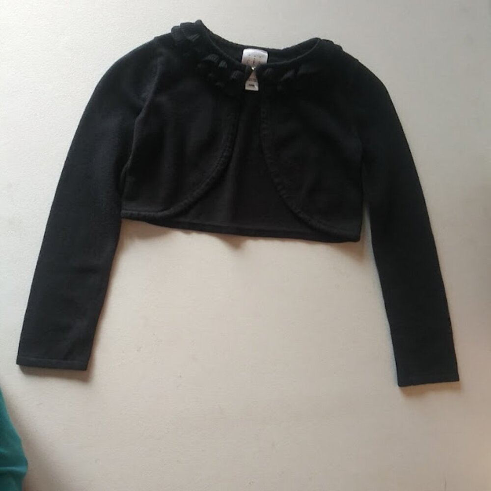CRB girl girl's size (6/6X) black cardigan sweater